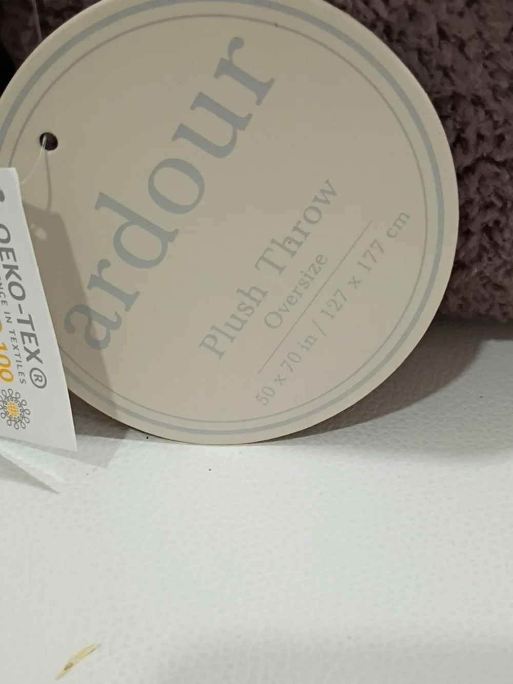 Ardour Oversized Plush Sherpa Throw Blanket in Mauve